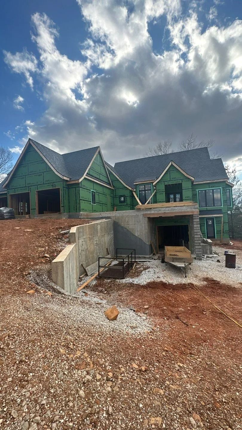 New construction project framed and under exterior work by ARCC